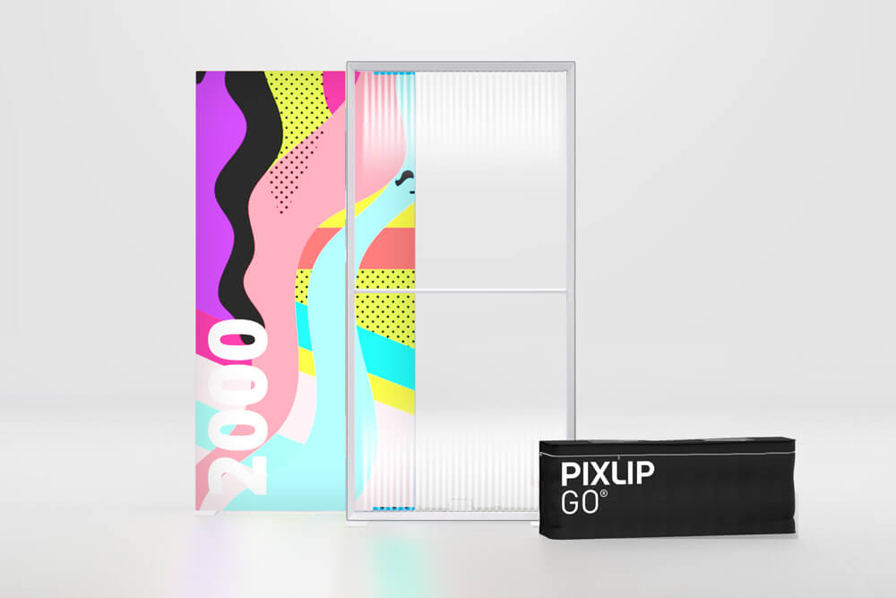 Reklamni zid Pixlip Go pink boje